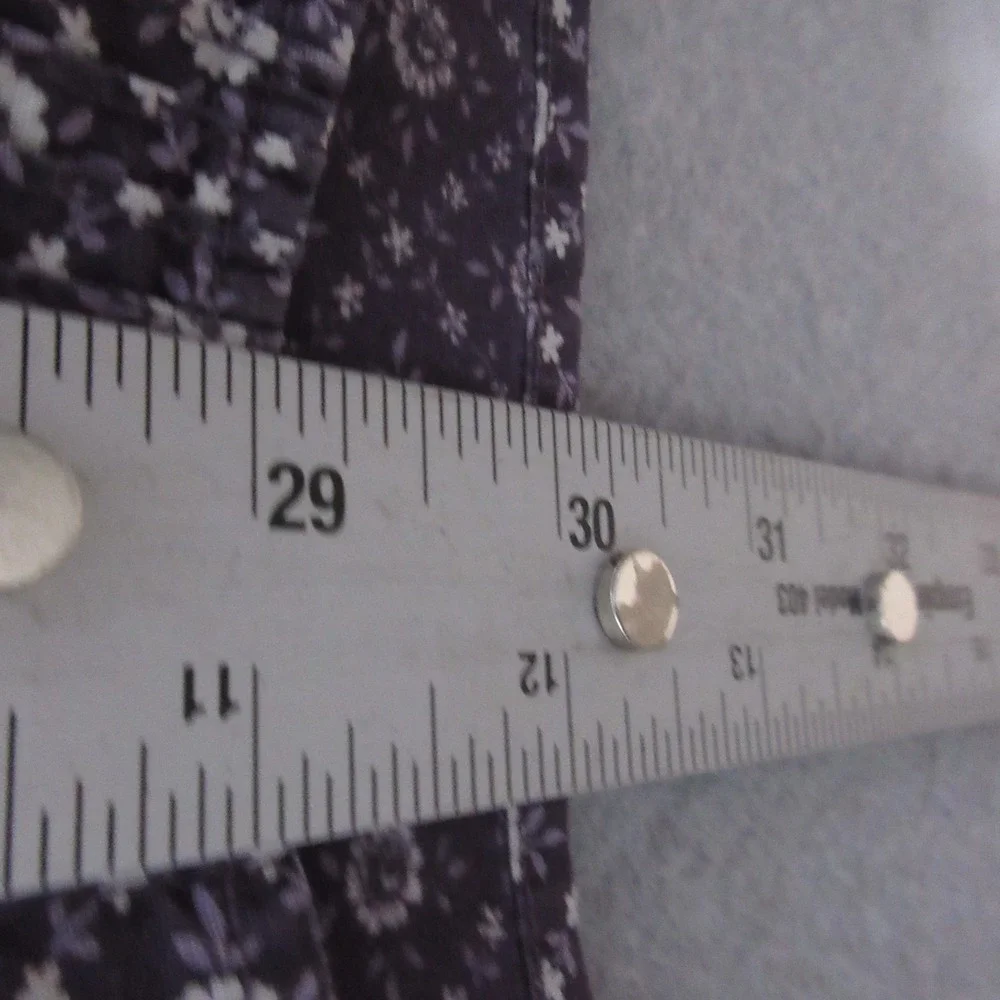 Vintage‎ Banana Republic Shirt Men Button L Purple Floral 90s Cotton Hong Kong